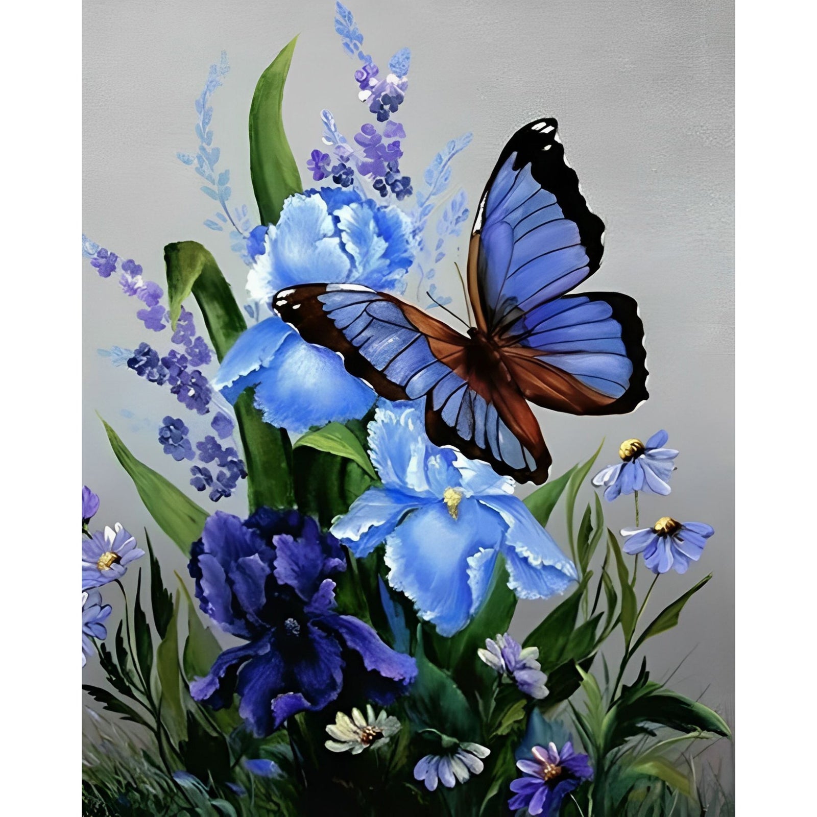 Butterfly Flower | Diamond Painting Design - Full Drill Diamond Art with 5d Square or Round Diamonds - AB Drills Available