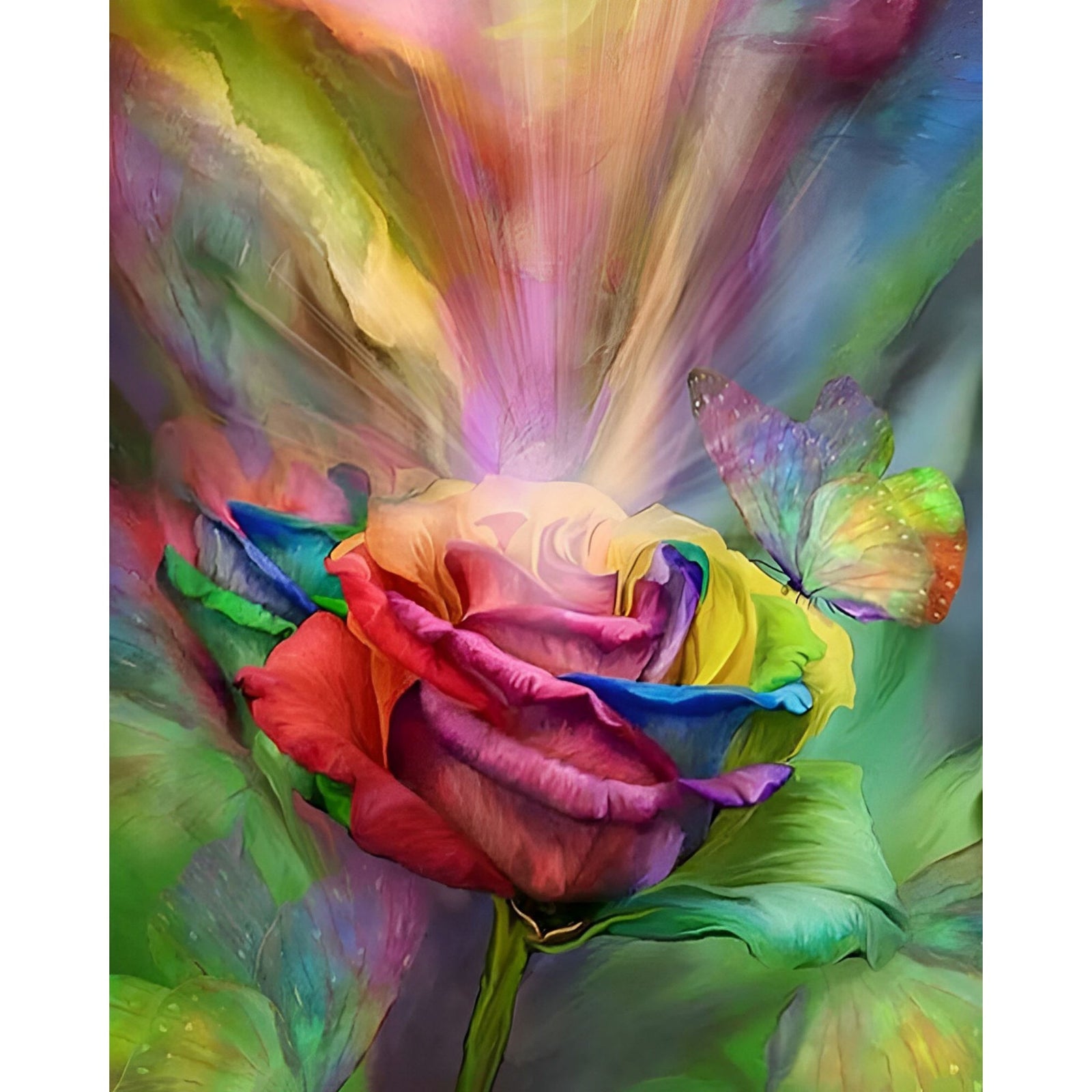 Coloful Rose | Diamond Painting Design - Full Drill Diamond Art with 5d Square or Round Diamonds - AB Drills Available