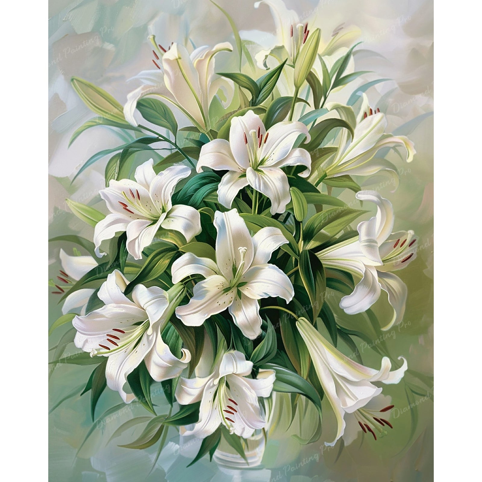 Easter Lily | Diamond Painting Design - Full Drill Diamond Art with 5d Square or Round Diamonds - AB Drills Available