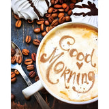 Morning Coffee | Diamond Painting Design - Full Drill Diamond Art with 5d Square or Round Diamonds - AB Drills Available