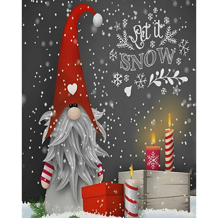 Christmas Snow Santa Claus Gnome | Diamond Painting