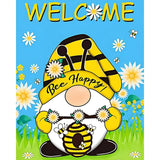 Bee Happy | Diamond Painting Design - Full Drill Diamond Art with 5d Square or Round Diamonds - AB Drills Available