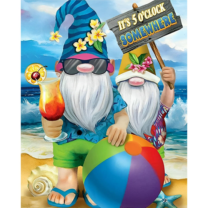 Gnome's Beach Vacation | Diamond Painting