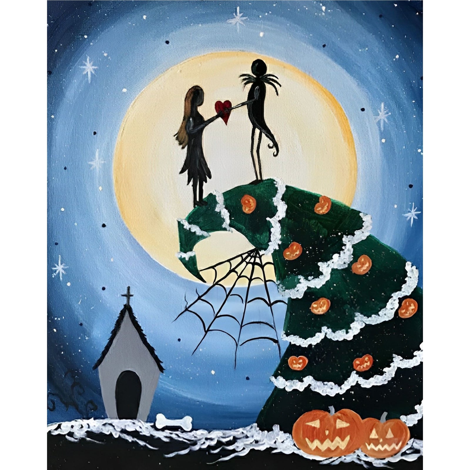 Halloween Proposal | Diamond Painting Design - Full Drill Diamond Art with 5d Square or Round Diamonds - AB Drills Available