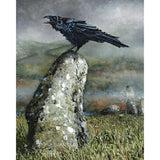 Crow on the Rock | Diamond Painting Design - Full Drill Diamond Art with 5d Square or Round Diamonds - AB Drills Available