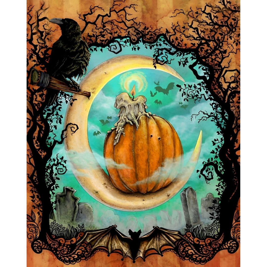 Pumpkin and Crow | Diamond Painting