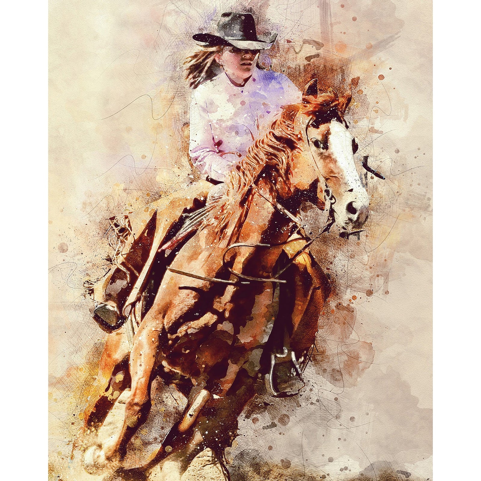 Giddy Up | Diamond Painting Design - Full Drill Diamond Art with 5d Square or Round Diamonds - AB Drills Available