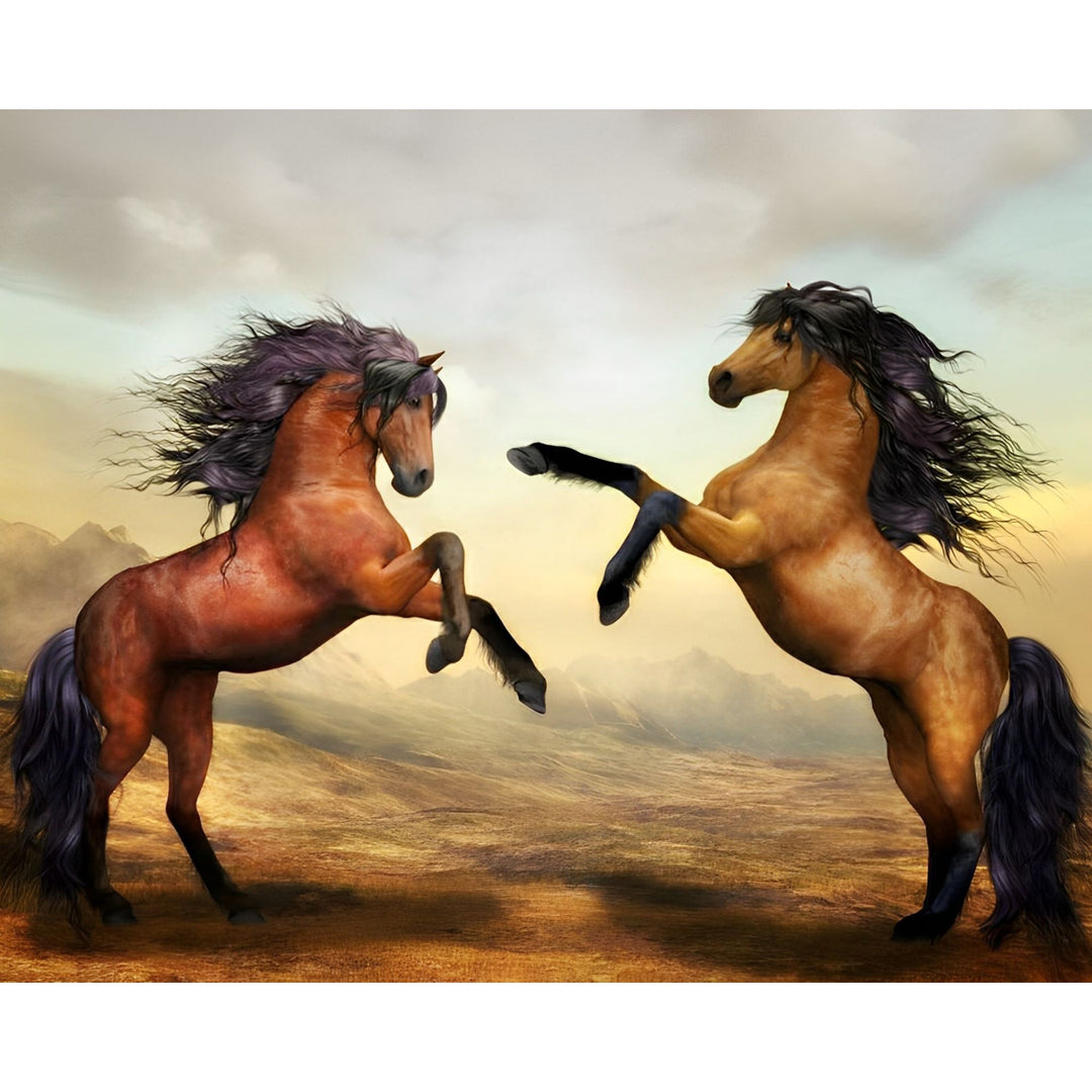 Battle Horses | Diamond Painting