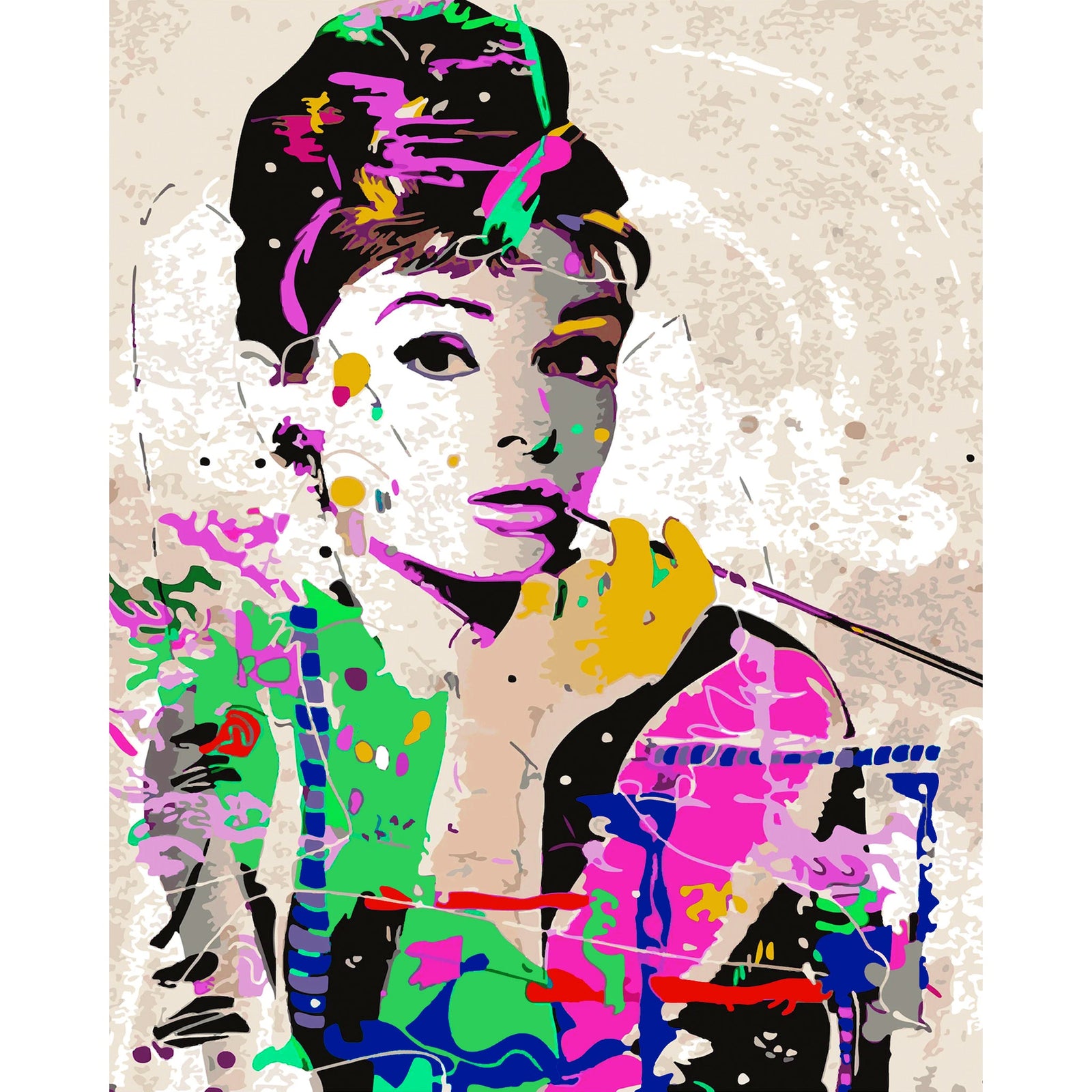 Audrey Hepburn | Diamond Painting Design - Full Drill Diamond Art with 5d Square or Round Diamonds - AB Drills Available