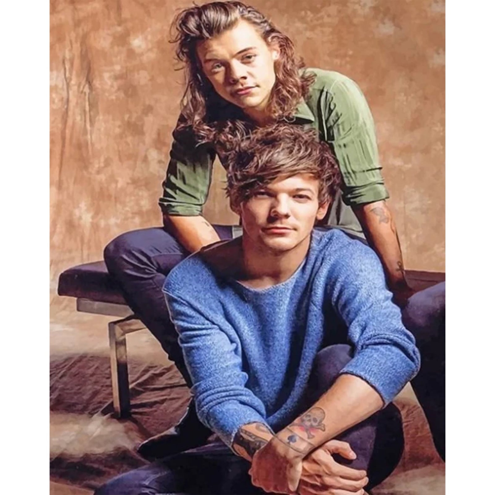 Harry Styles and Louis Tomlinson | Diamond Painting Design - Full Drill Diamond Art with 5d Square or Round Diamonds - AB Drills Available