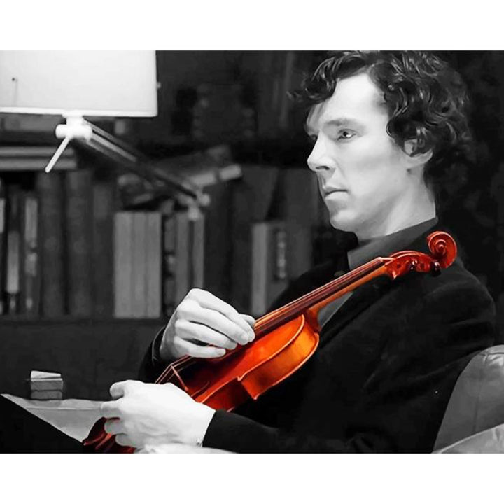 Sherlock Holmes Playing Violin | Diamond Painting