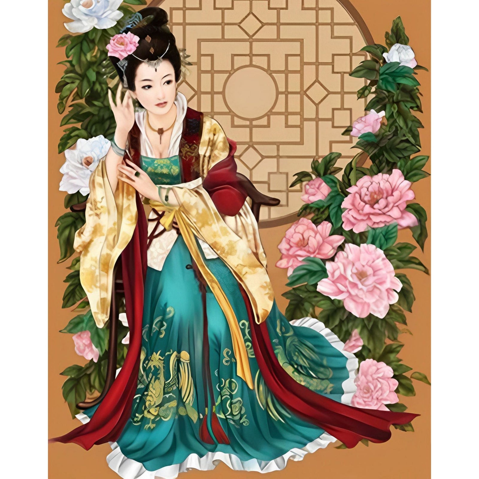 Traditional Kimono | Diamond Painting Design - Full Drill Diamond Art with 5d Square or Round Diamonds - AB Drills Available