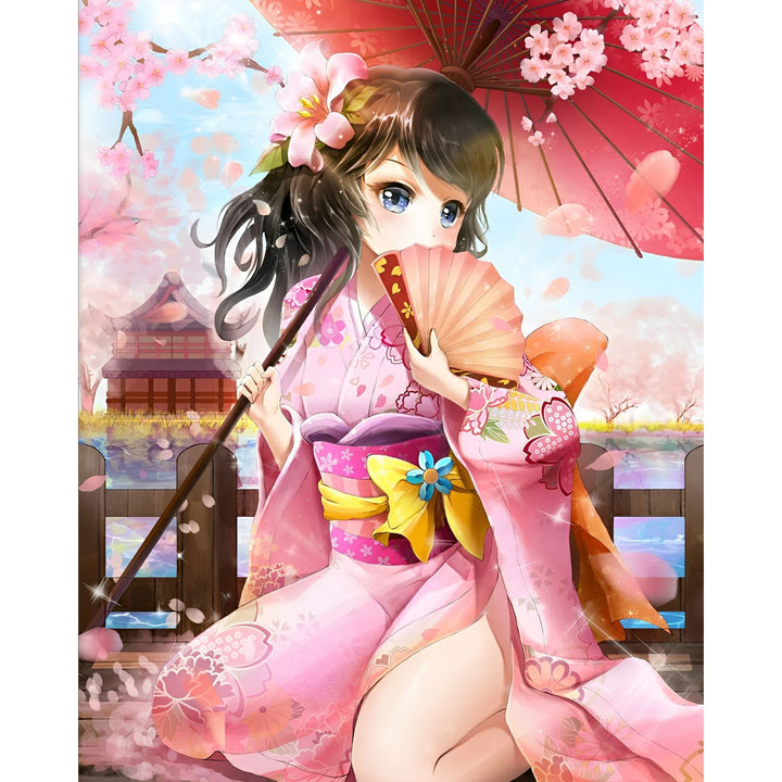 Anime Kimono Umbrella | Diamond Painting