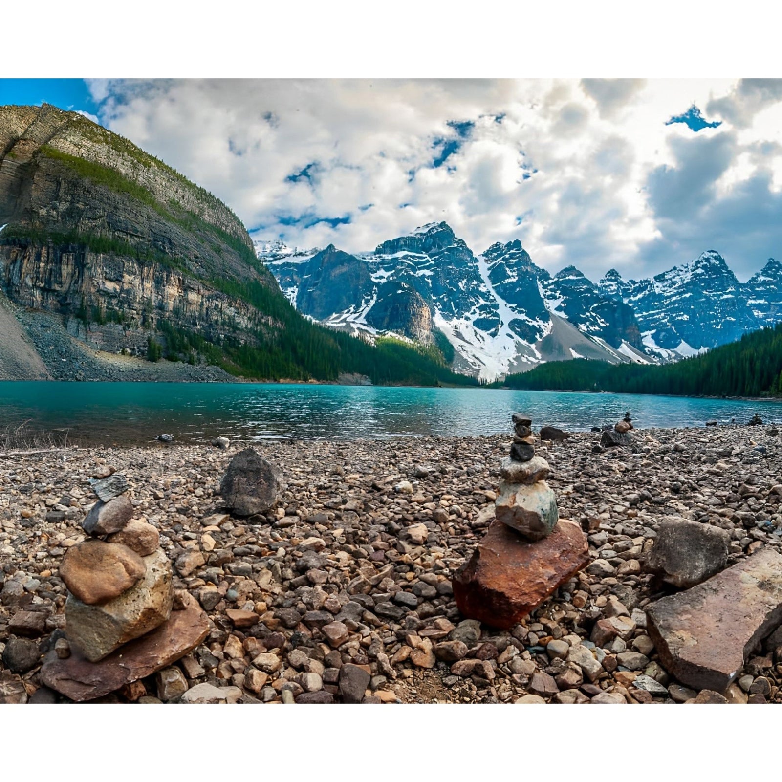 Moraine Lake | Diamond Painting Design - Full Drill Diamond Art with 5d Square or Round Diamonds - AB Drills Available