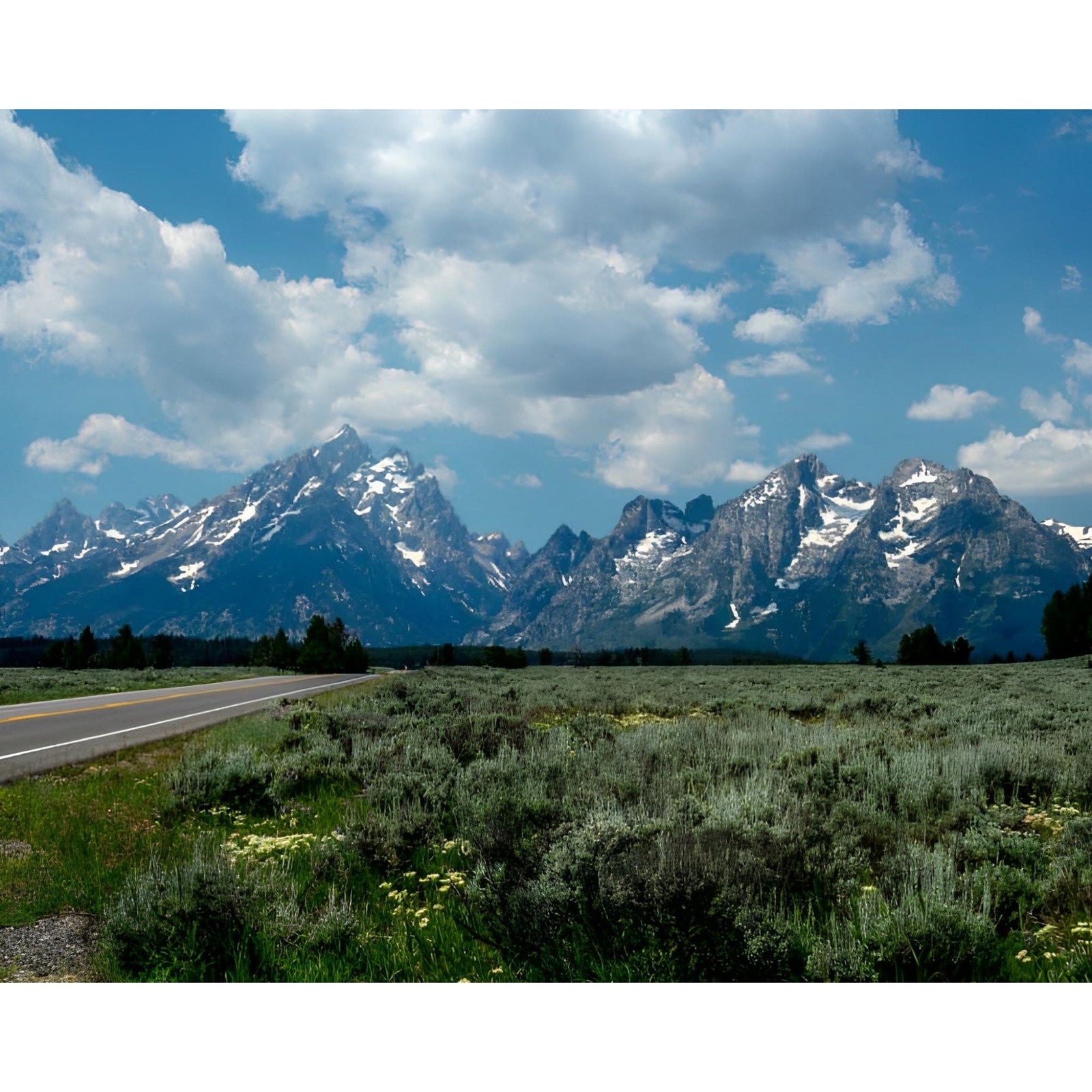 Road to the Tetons | Diamond Painting Design - Full Drill Diamond Art with 5d Square or Round Diamonds - AB Drills Available