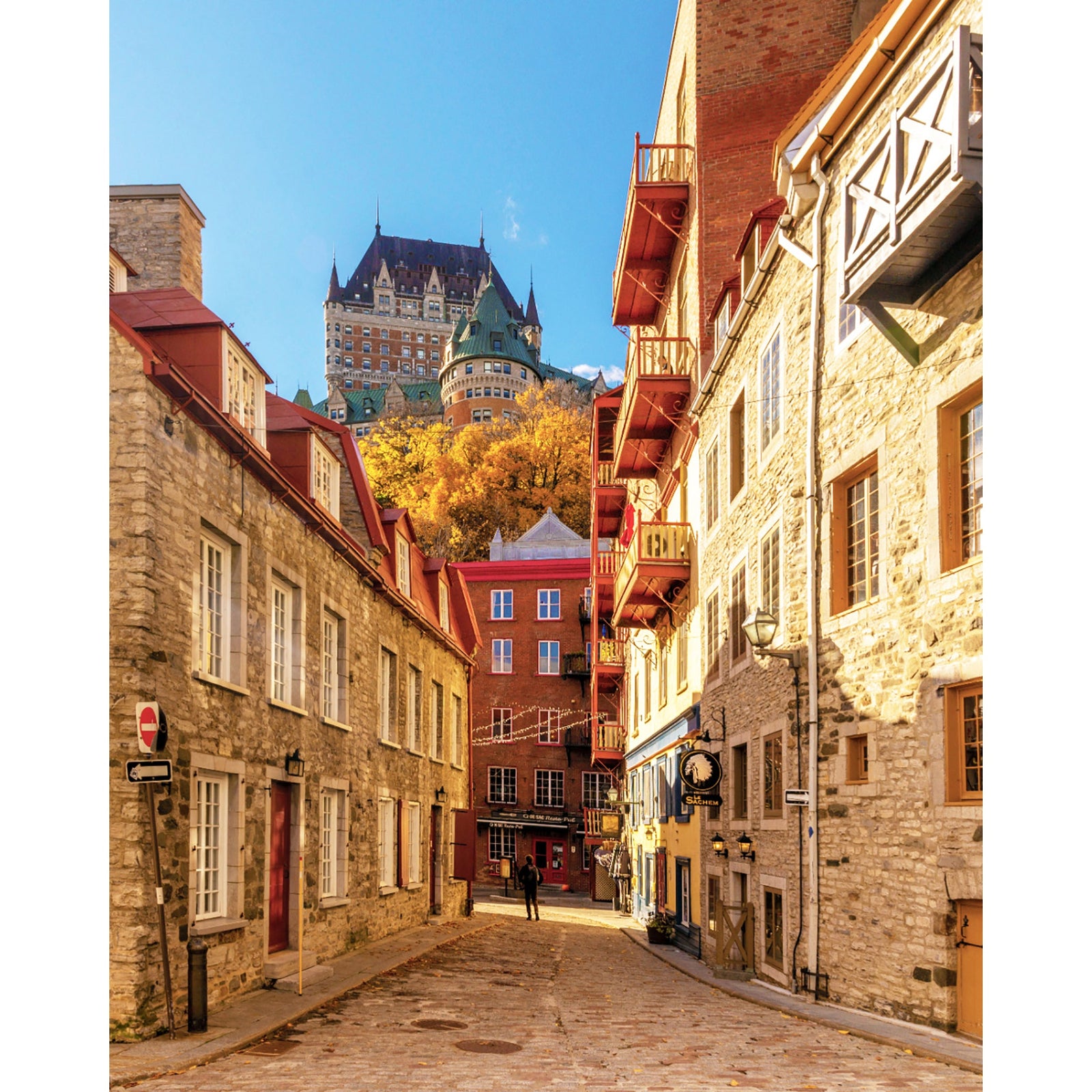 Quebec City Street | Diamond Painting Design - Full Drill Diamond Art with 5d Square or Round Diamonds - AB Drills Available