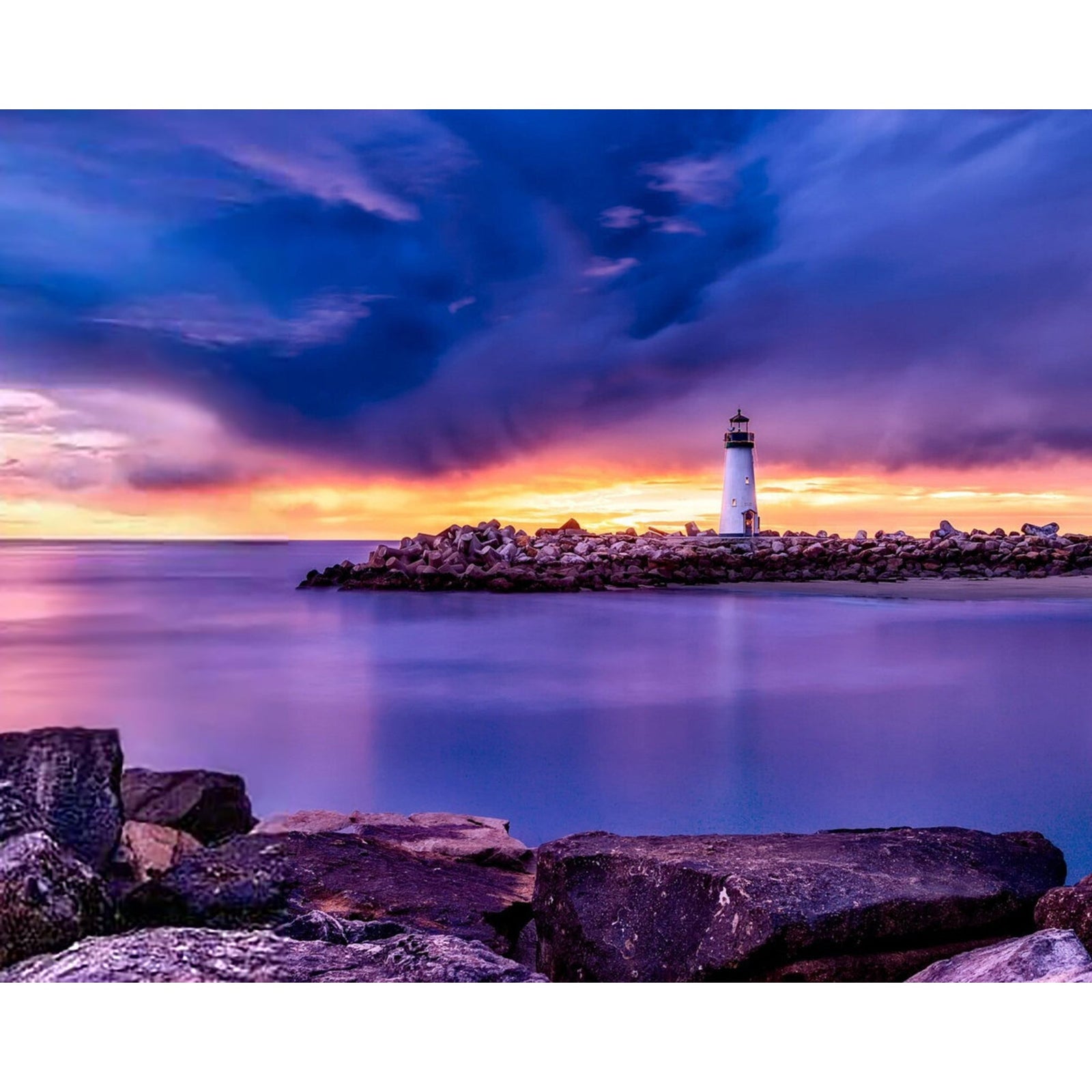 Santa Cruz Lighthouse | Diamond Painting Design - Full Drill Diamond Art with 5d Square or Round Diamonds - AB Drills Available