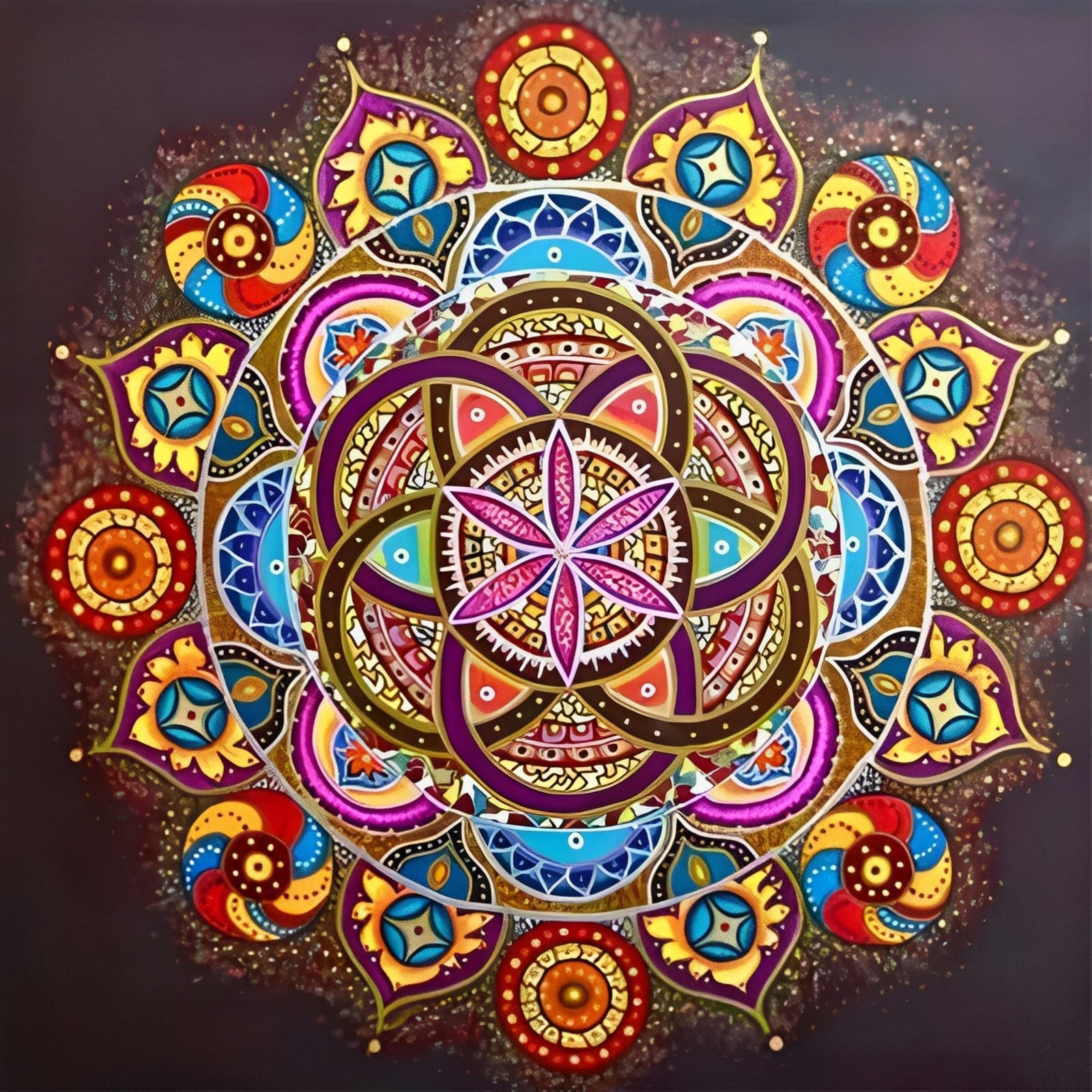 Colorful Mandalas | Diamond Painting Design - Full Drill Diamond Art with 5d Square or Round Diamonds - AB Drills Available