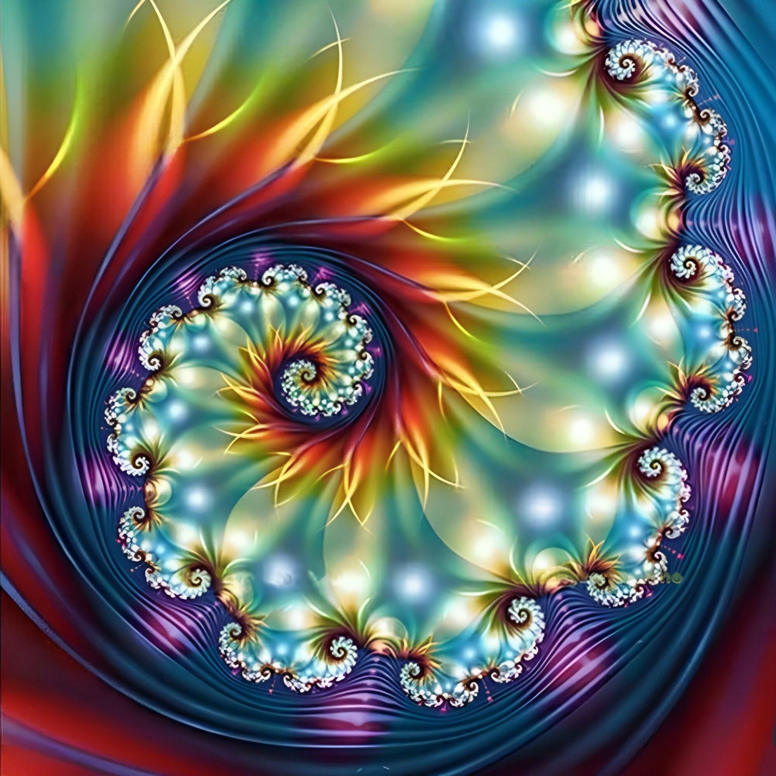 Spiral Mandalas | Diamond Painting Design - Full Drill Diamond Art with 5d Square or Round Diamonds - AB Drills Available