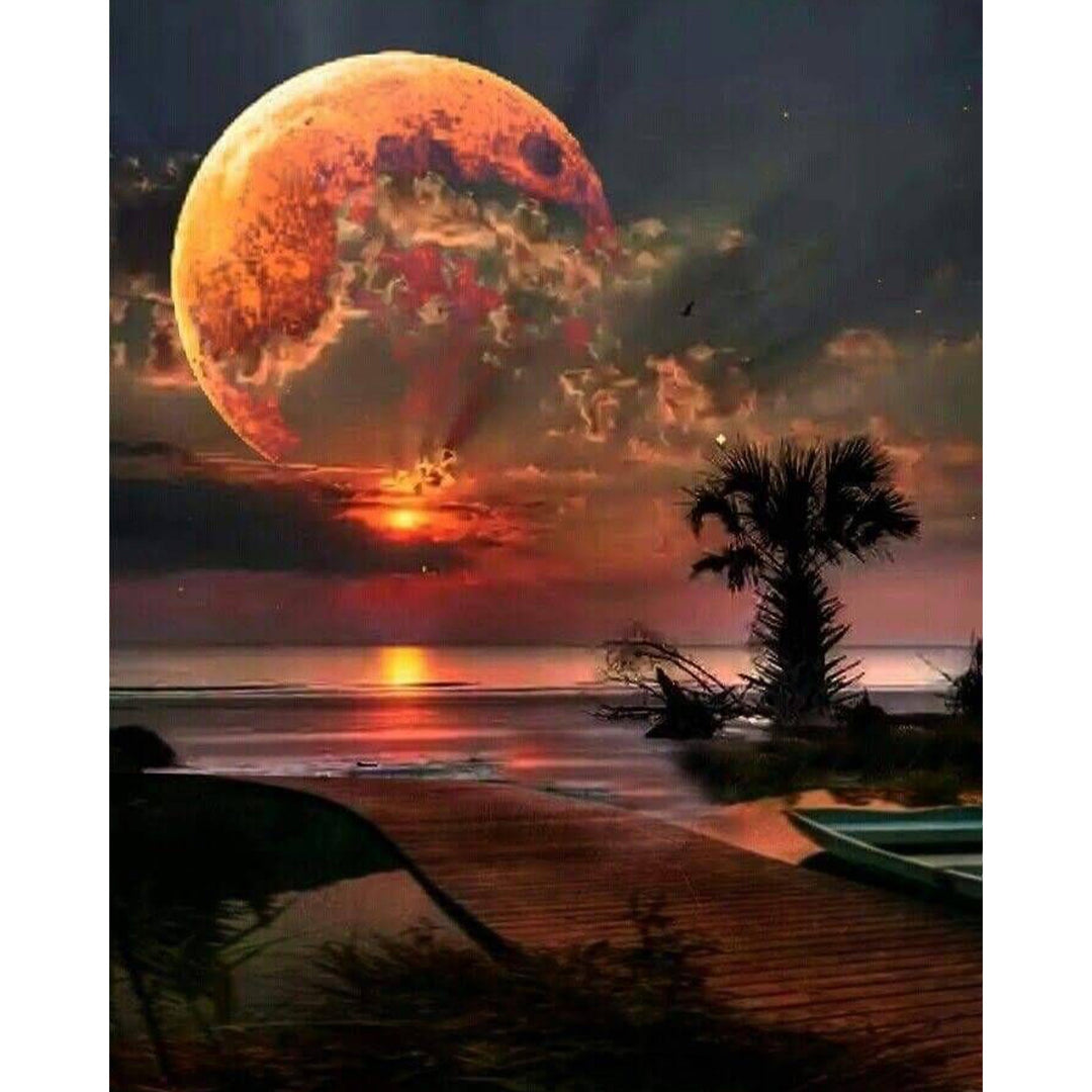 Half Moon Sunset | Diamond Painting