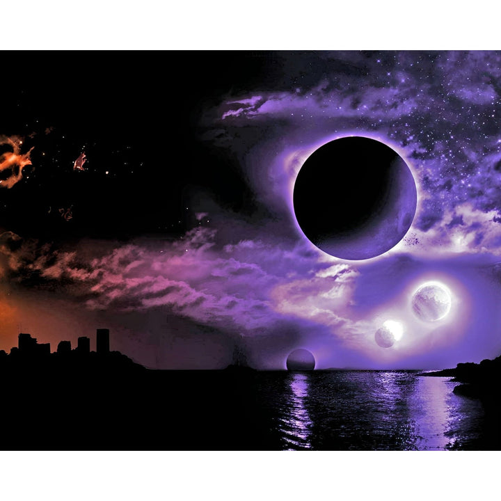 Purple Eclipse | Diamond Painting