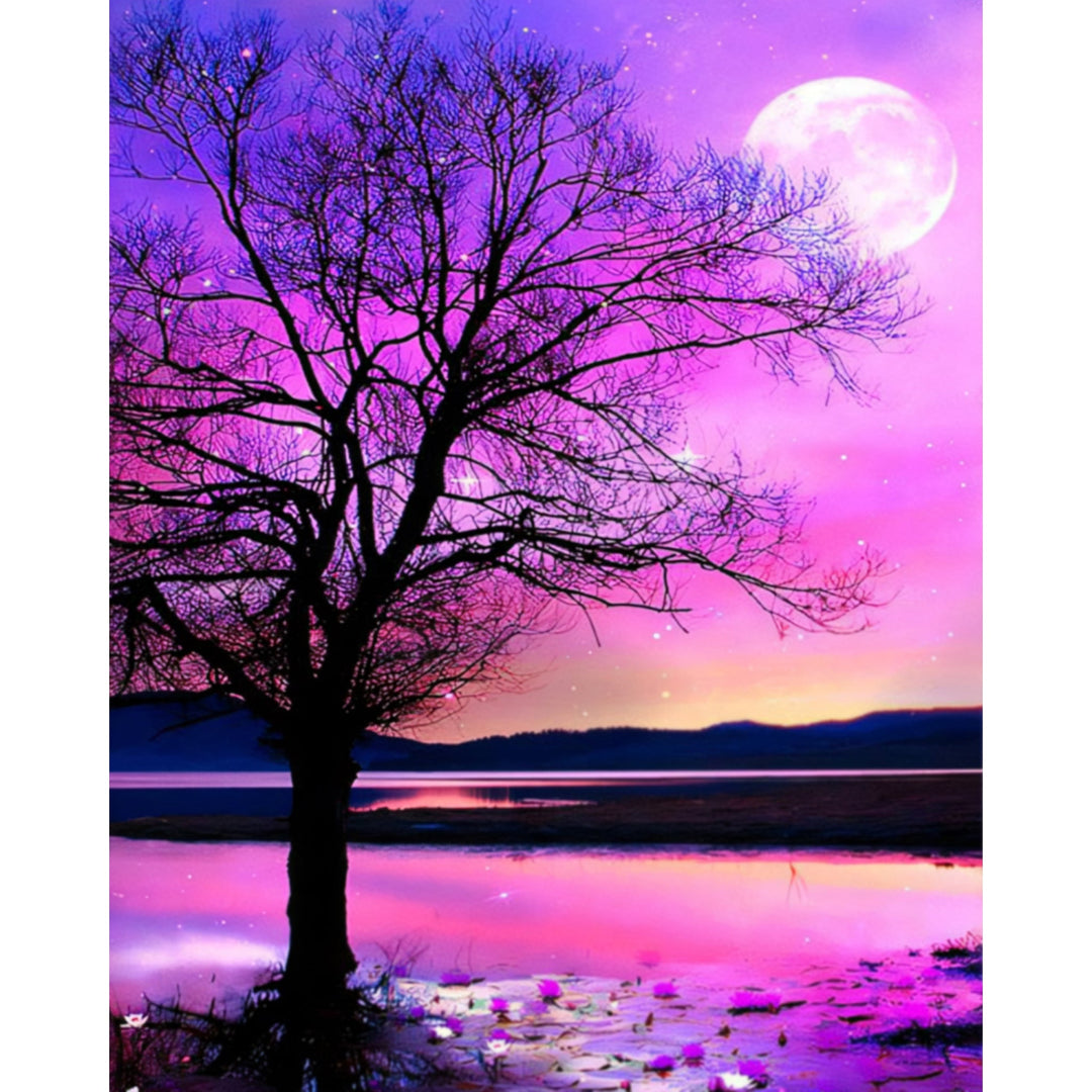 Purple Moon | Diamond Painting