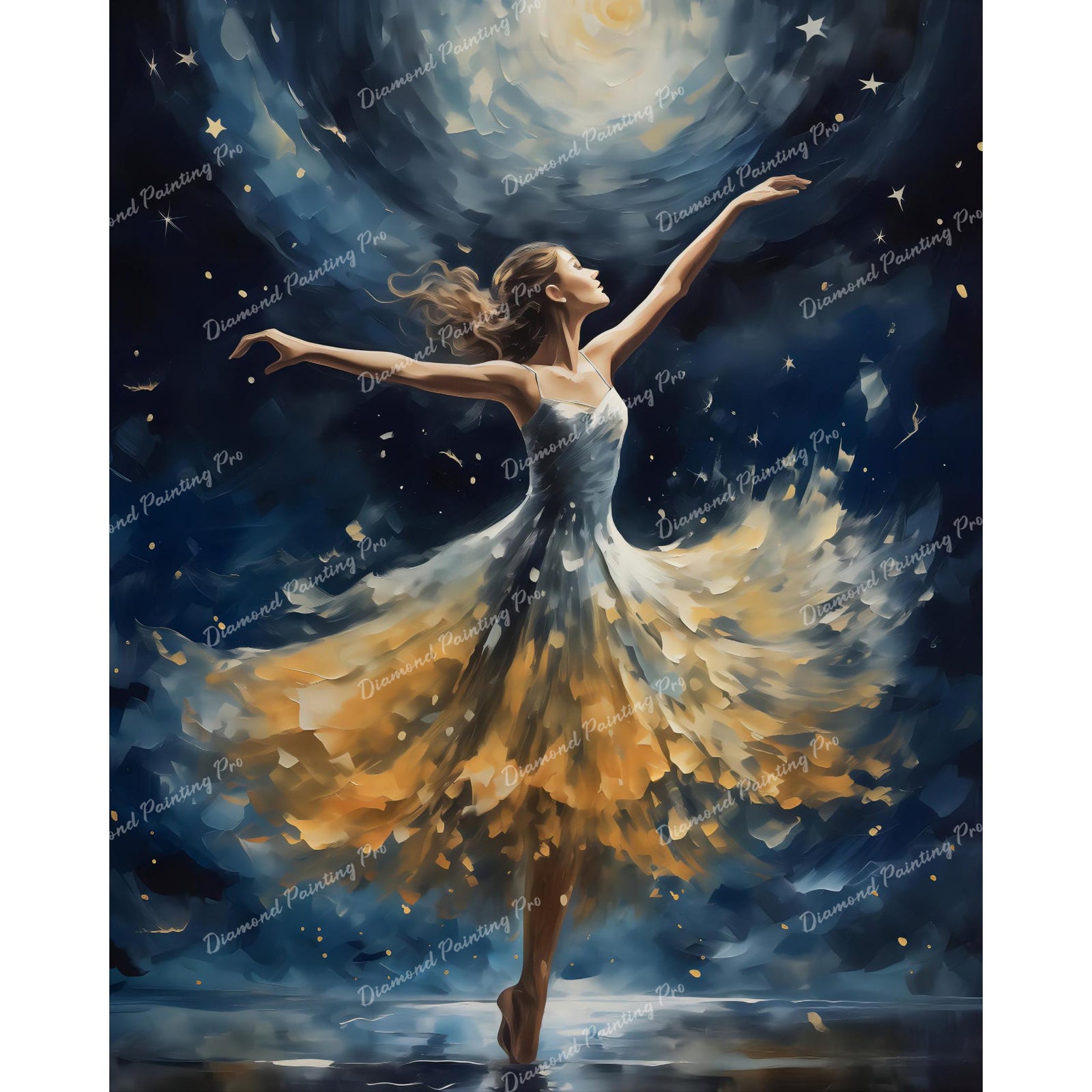 Moonlit Ballet | Diamond Painting Design - Full Drill Diamond Art with 5d Square or Round Diamonds - AB Drills Available