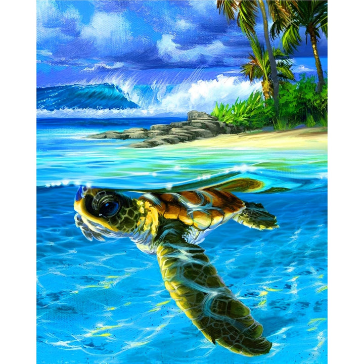 Sea Turtle and Ocean | Diamond Painting