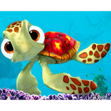 Cartoon Sea Turtle | Diamond Painting Design - Full Drill Diamond Art with 5d Square or Round Diamonds - AB Drills Available