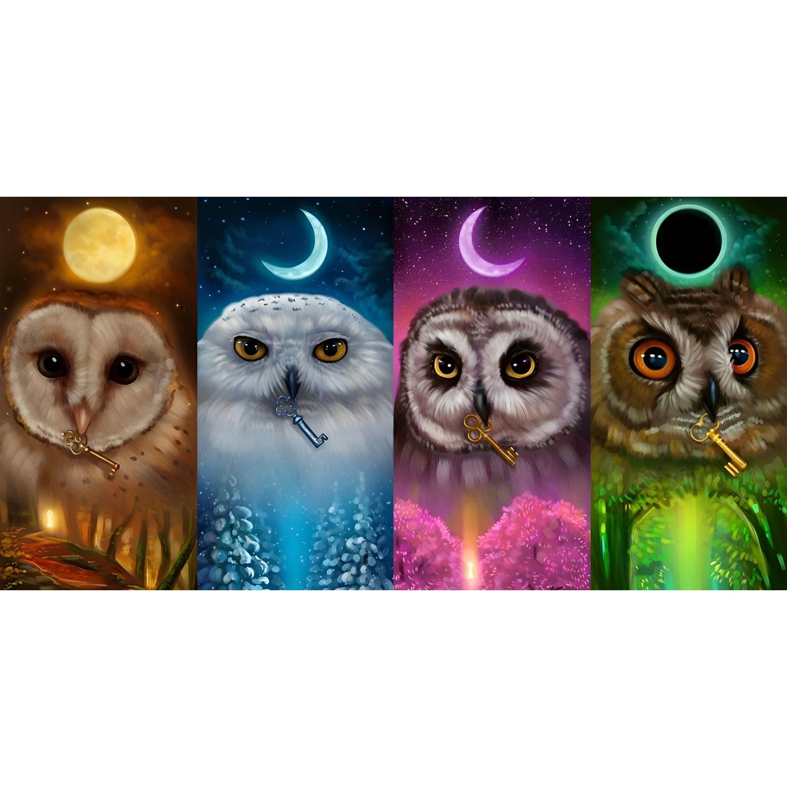 Seasonal Owl | Diamond Painting Design - Full Drill Diamond Art with 5d Square or Round Diamonds - AB Drills Available