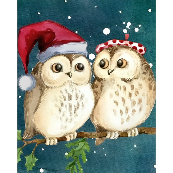 Christmas Owl Friends | Diamond Painting