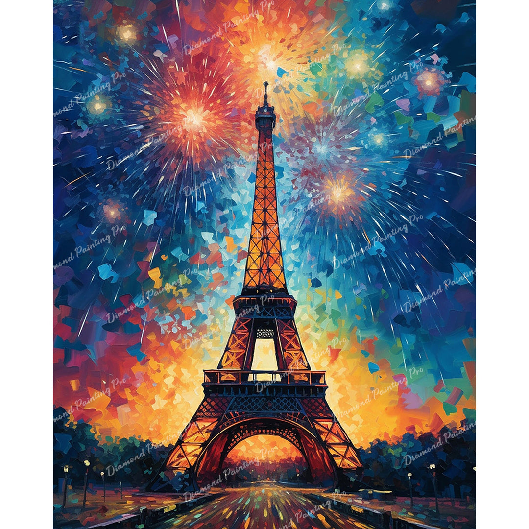 Fireworks over Eiffel | Diamond Painting