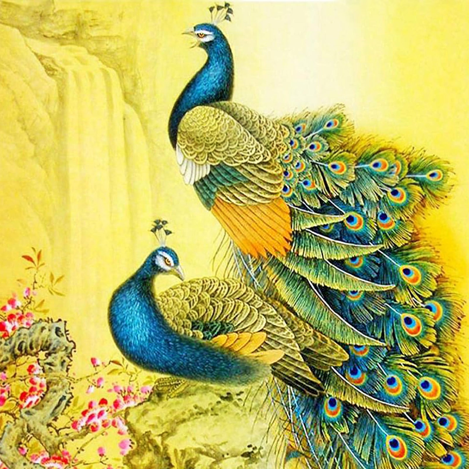 Majestic Peacocks | Diamond Painting Design - Full Drill Diamond Art with 5d Square or Round Diamonds - AB Drills Available