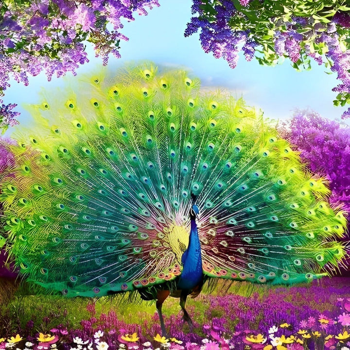 Violet Peacock | Diamond Painting