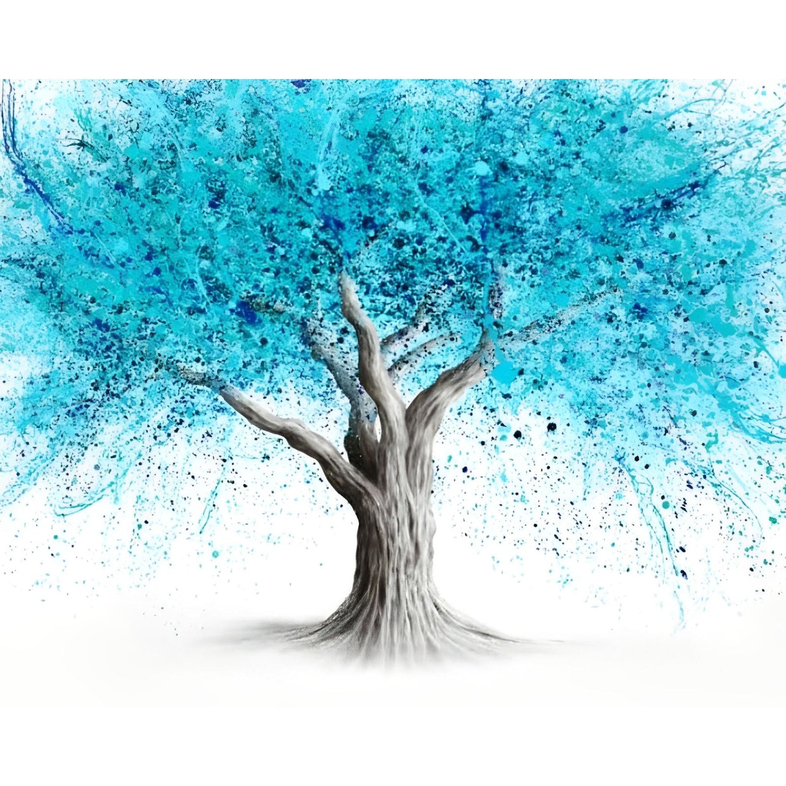 Blue Blossom Tree | Diamond Painting Design - Full Drill Diamond Art with 5d Square or Round Diamonds - AB Drills Available