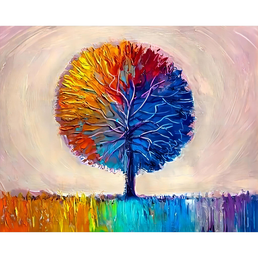 Rainbow Radiance Tree | Diamond Painting