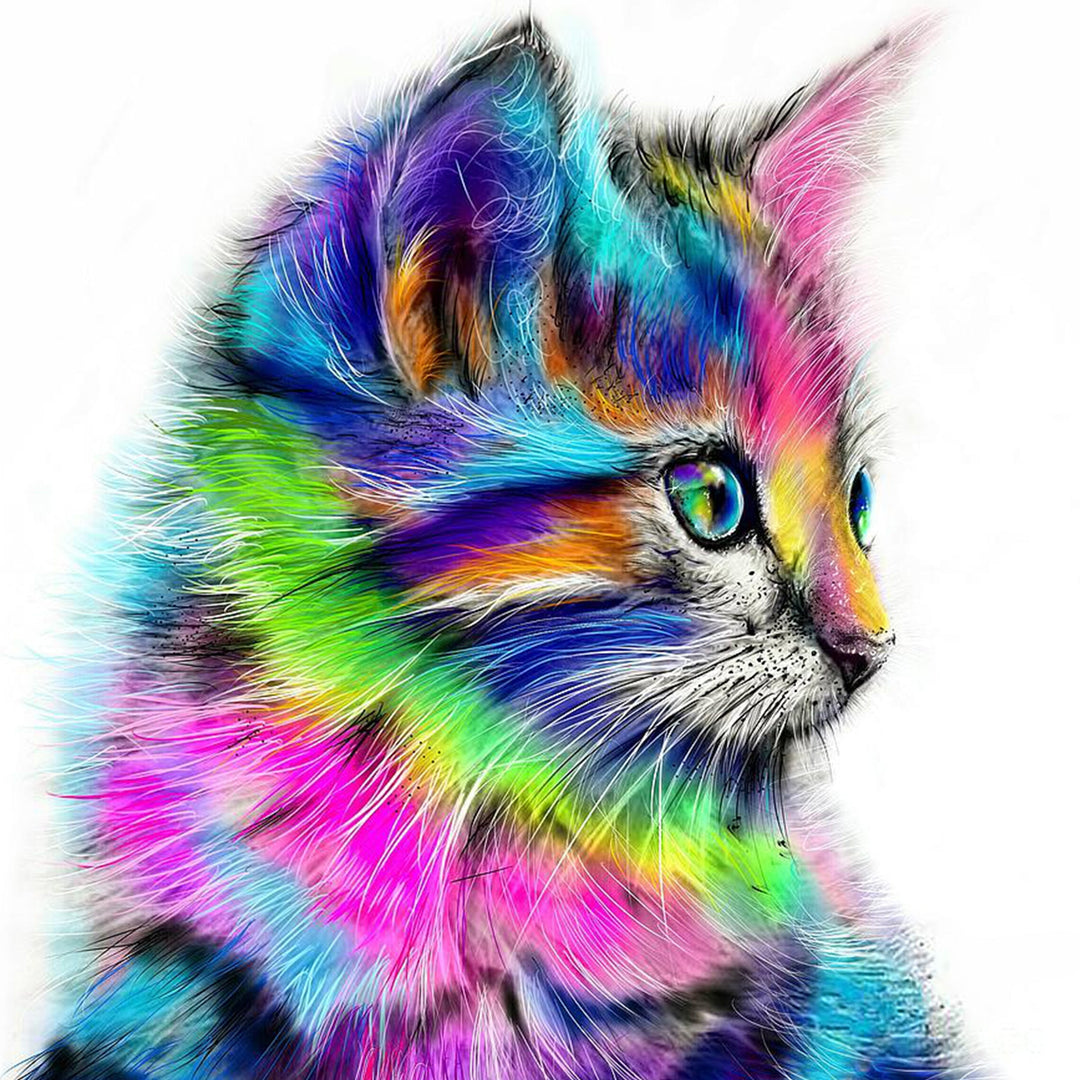 Jumbo Kaleidoscope Kitty | Diamond Painting