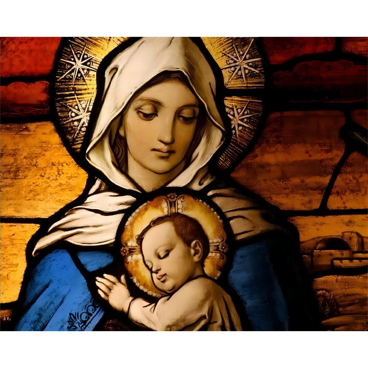 Virgin Mary with Baby Jesus | Diamond Painting