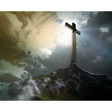 Cross on the Hills | Diamond Painting Design - Full Drill Diamond Art with 5d Square or Round Diamonds - AB Drills Available