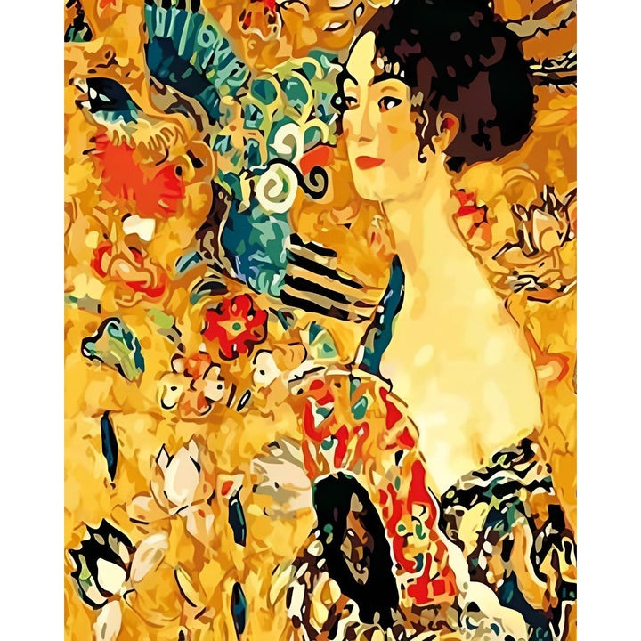 Lady with Fan - Gustav Klimt | Diamond Painting