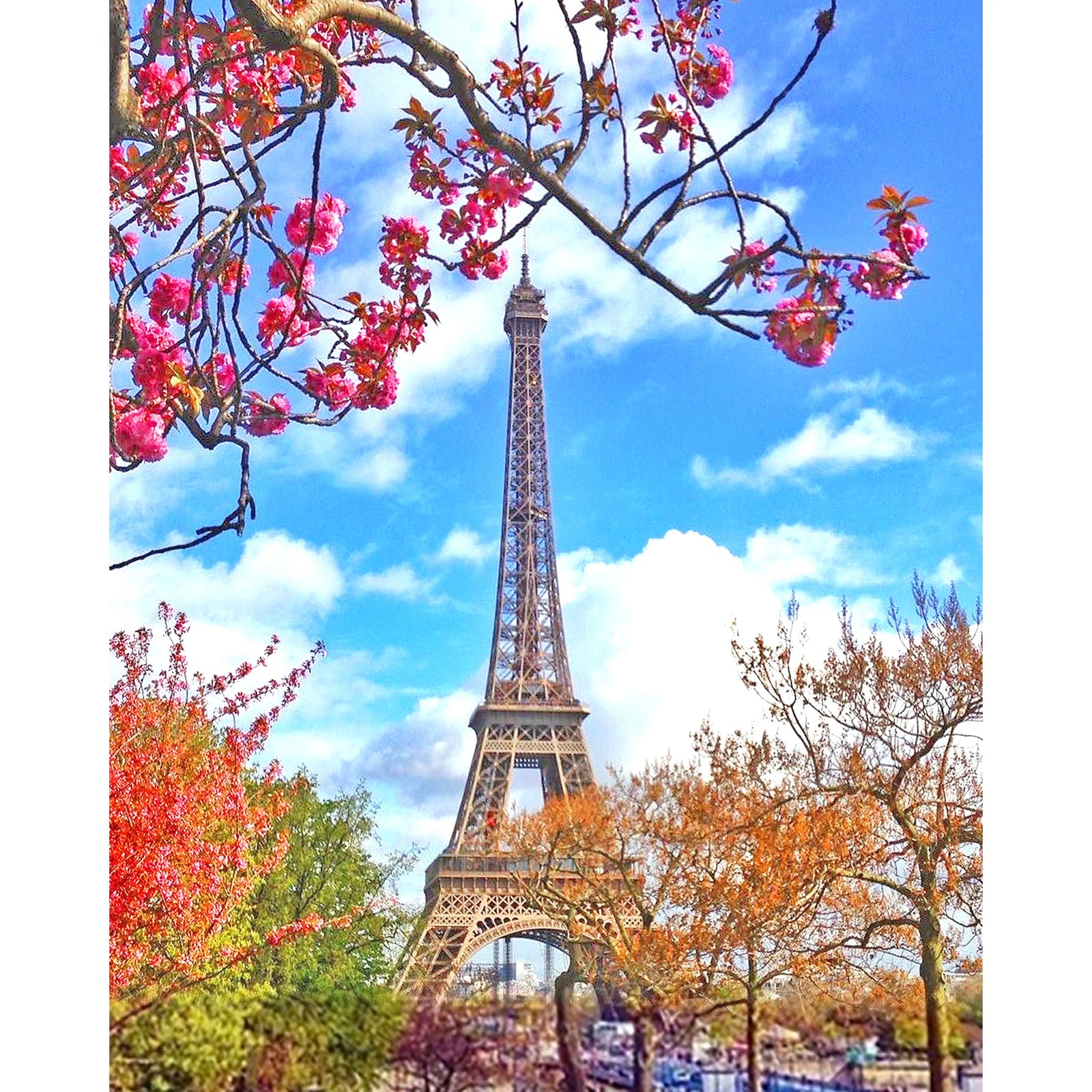 Autumn Eiffel Tower | Diamond Painting Design - Full Drill Diamond Art with 5d Square or Round Diamonds - AB Drills Available