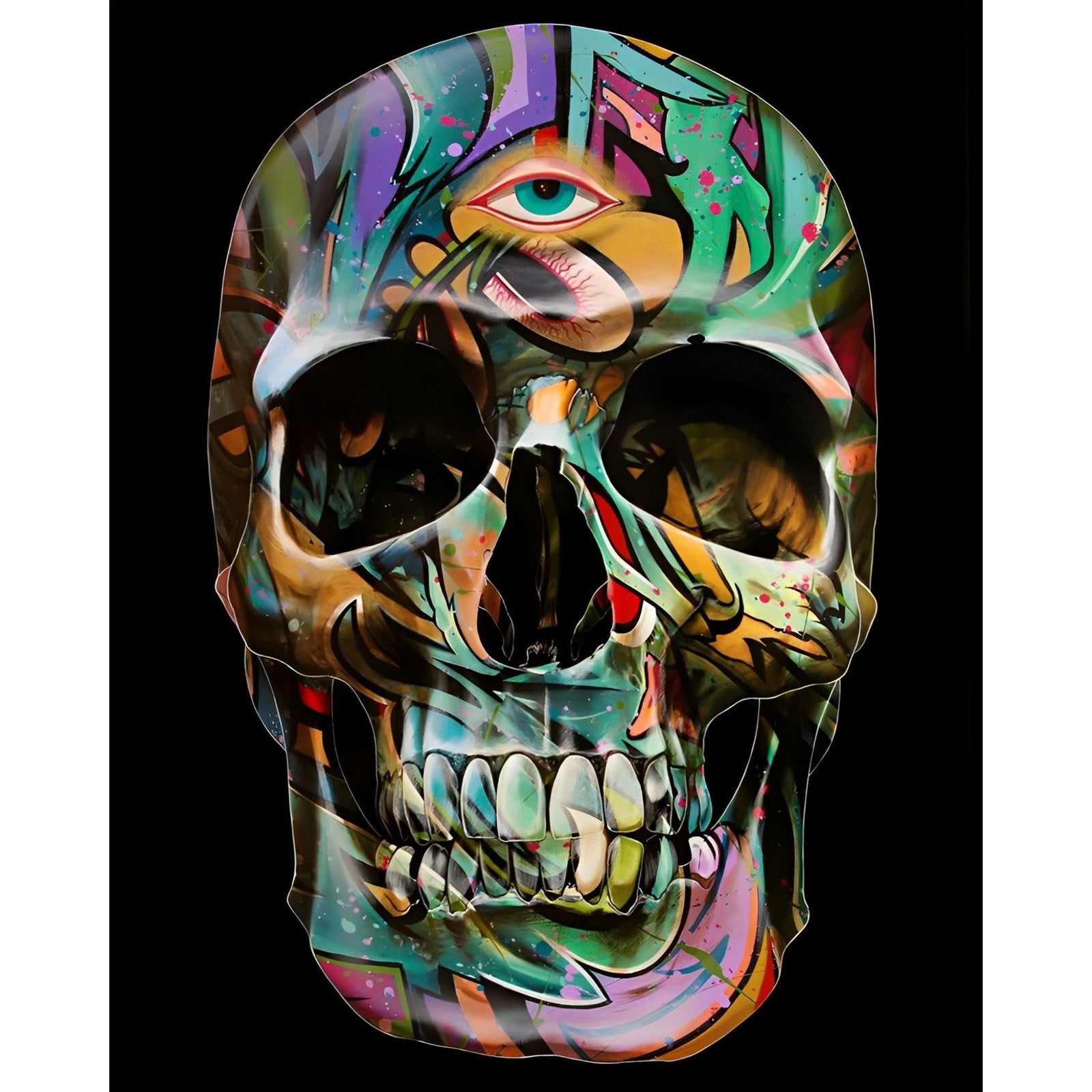 Cool Skull | Diamond Painting Design - Full Drill Diamond Art with 5d Square or Round Diamonds - AB Drills Available