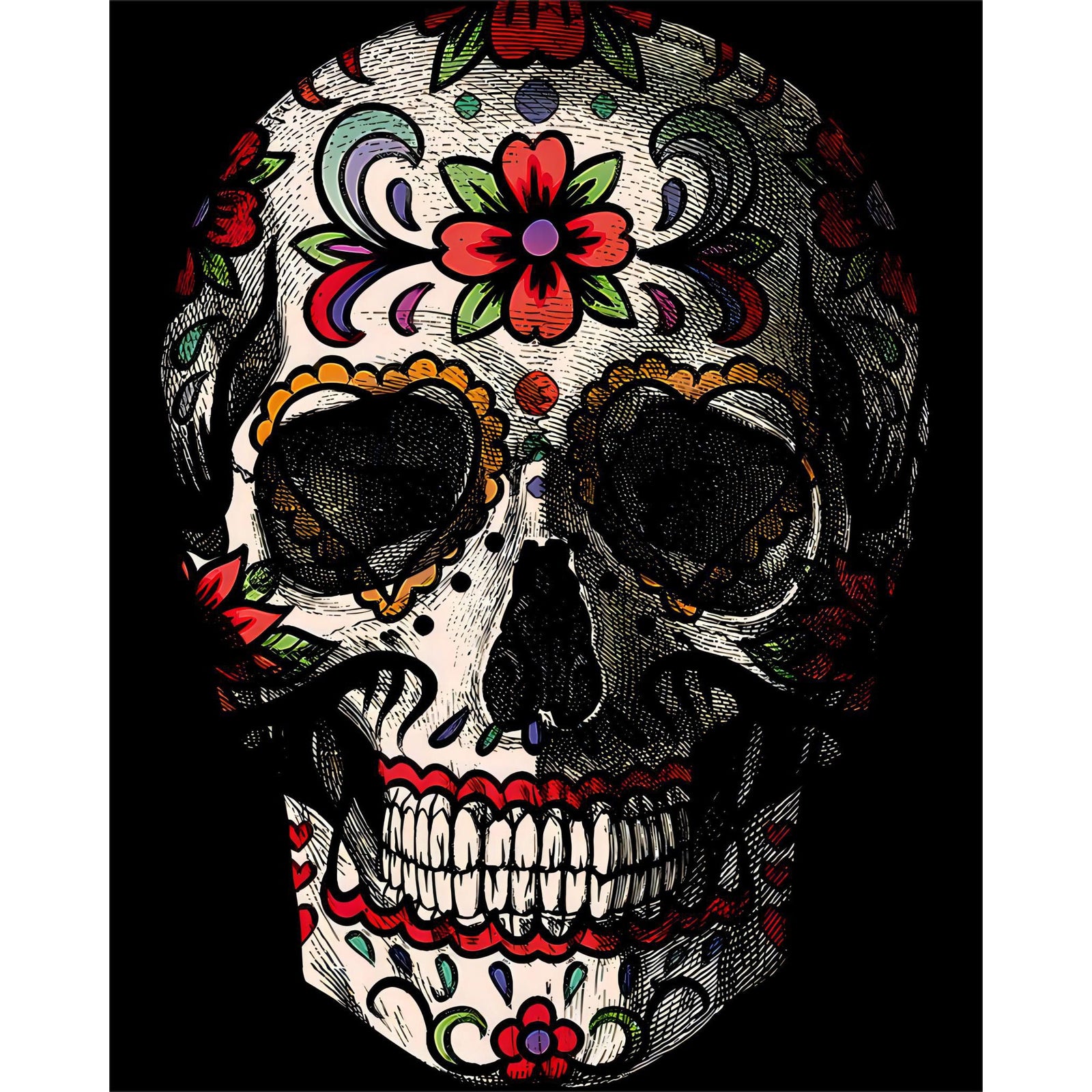 Sugar Skull Mystic | Diamond Painting Design - Full Drill Diamond Art with 5d Square or Round Diamonds - AB Drills Available