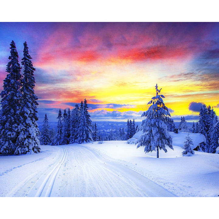 Winter and Sunset | Diamond Painting