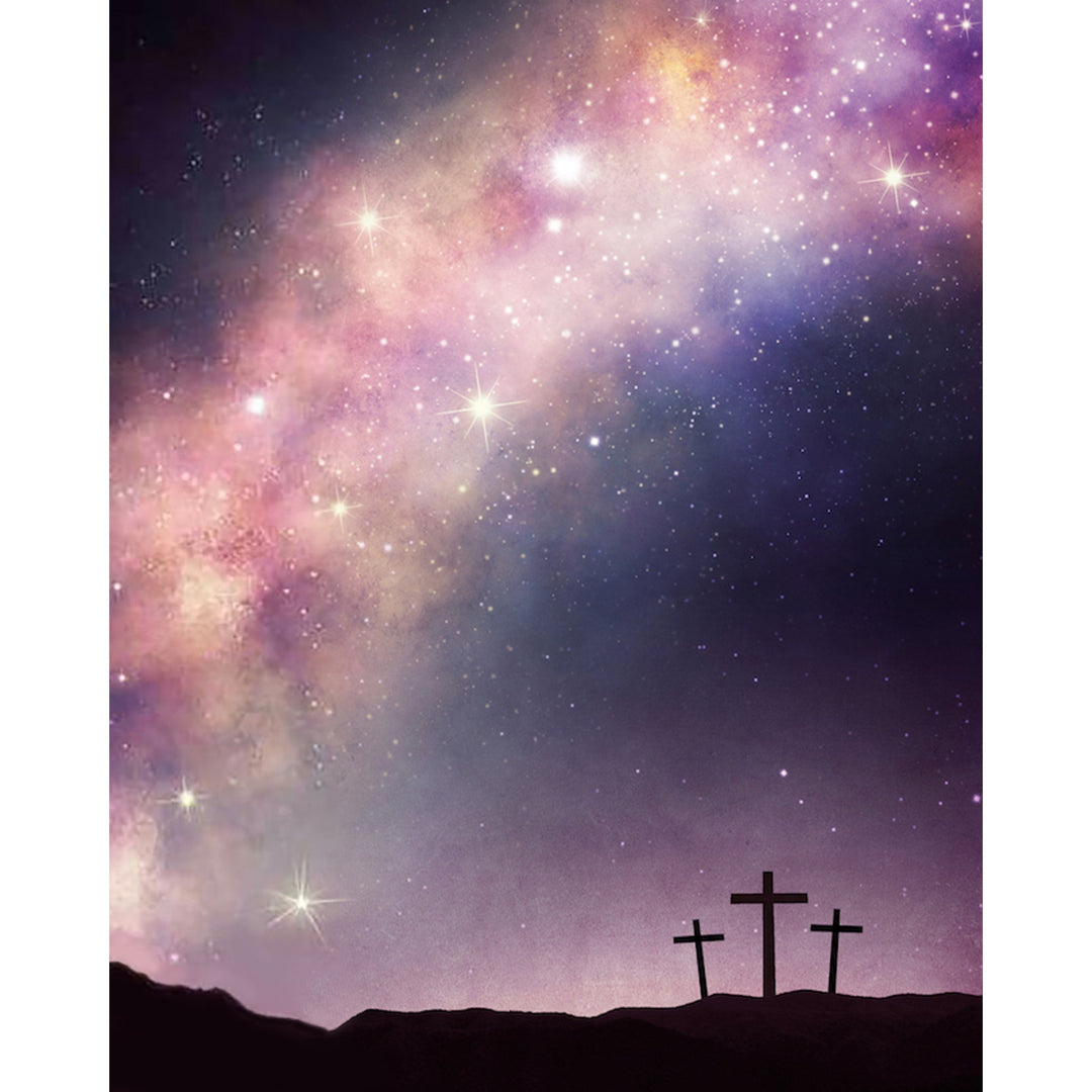 Three Crosses Under the Milky Way | Diamond Painting