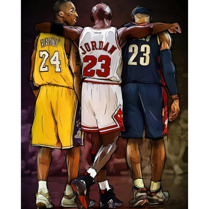Jordan, Kobe, and Lebron | Diamond Painting