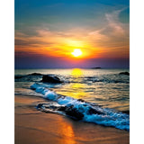 Black Sand Beach | Diamond Painting Design - Full Drill Diamond Art with 5d Square or Round Diamonds - AB Drills Available