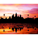 Angkok Wat Sunset | Diamond Painting Design - Full Drill Diamond Art with 5d Square or Round Diamonds - AB Drills Available