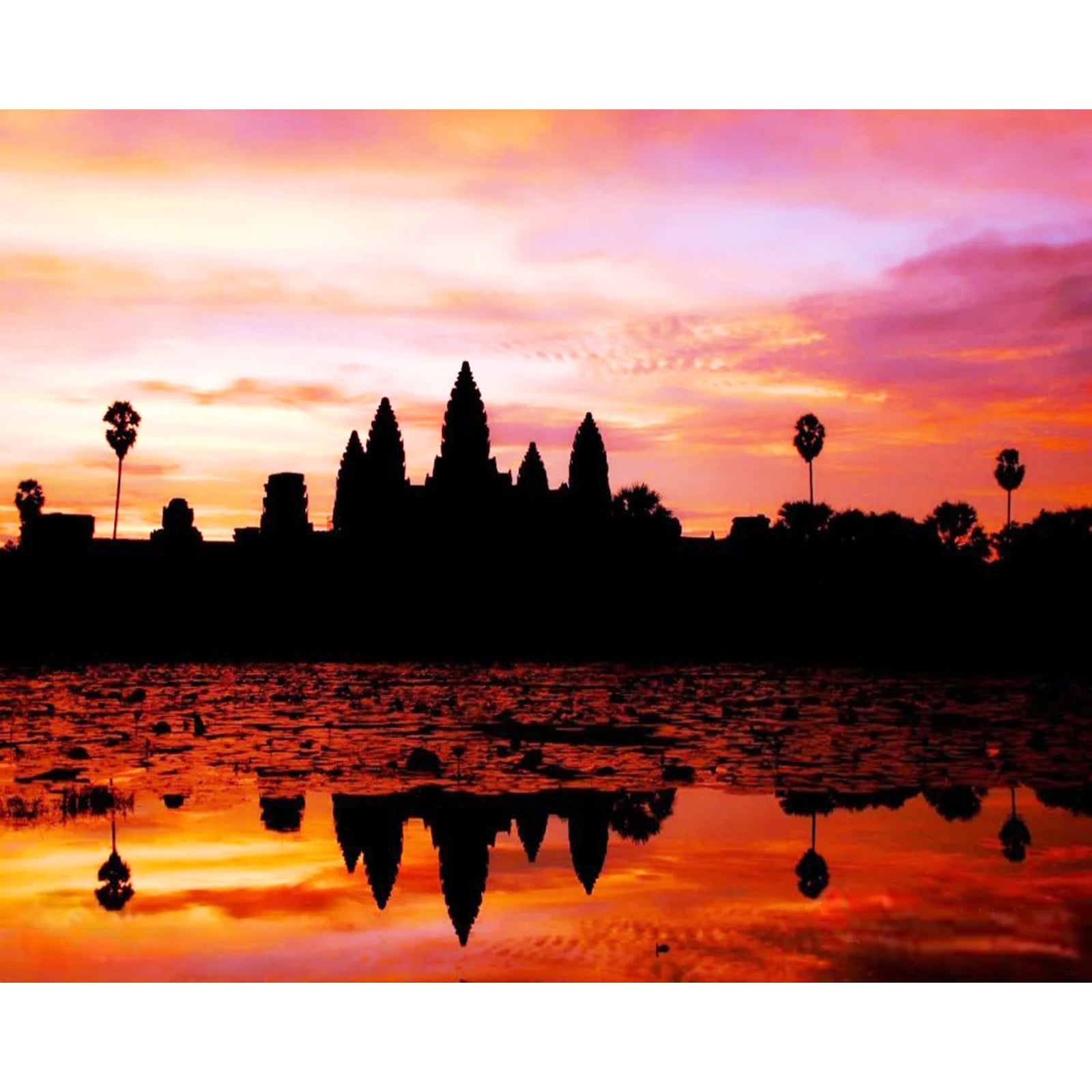 Angkok Wat Sunset | Diamond Painting Design - Full Drill Diamond Art with 5d Square or Round Diamonds - AB Drills Available