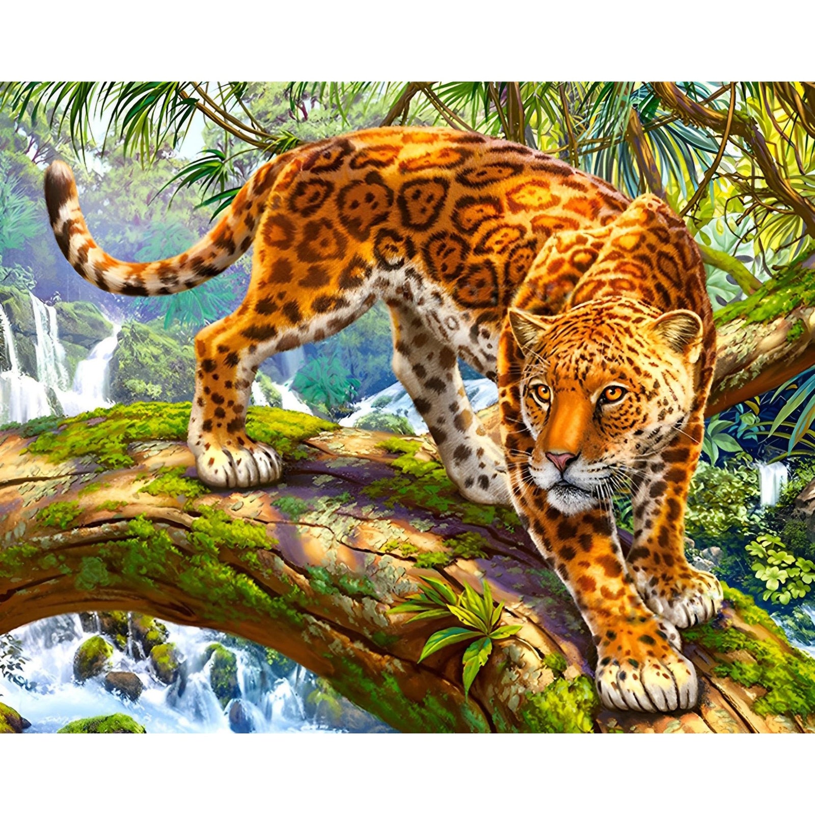 Leopard | Diamond Painting Design - Full Drill Diamond Art with 5d Square or Round Diamonds - AB Drills Available